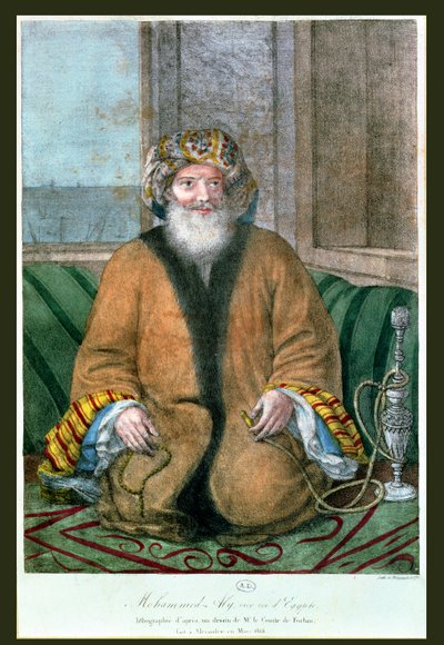 Mehemet Ali Viceroy of Egypt, engraved by Bregesut by Auguste Forbin
